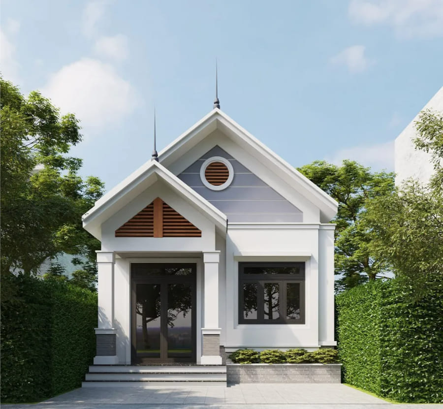 Mẫu nhà tiền chế cấp 4 mái đôi