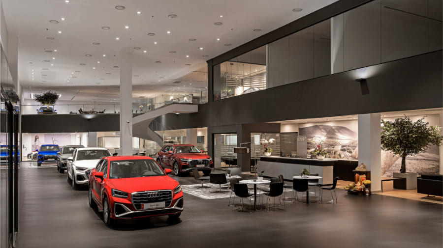 Mẫu thiết kế showroom ô tô hiện đại, sang trọng