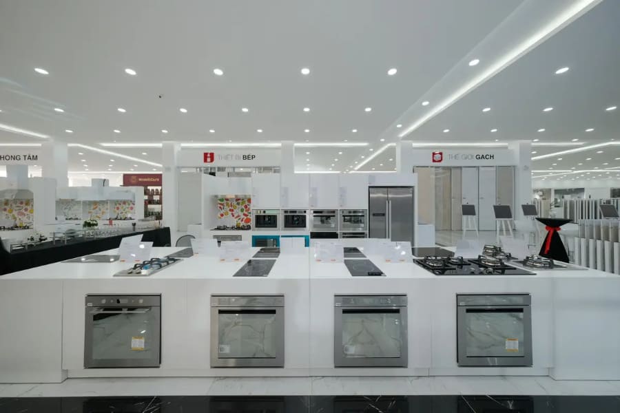 Mẫu thiết kế nội showroom thiết bị nhà bếp