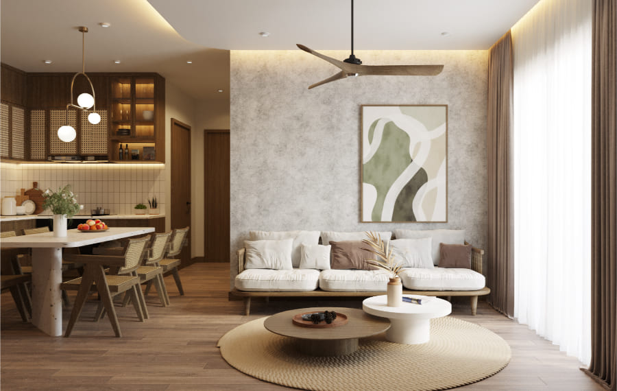 Mẫu thiết kế chung cư phong cách Rustic