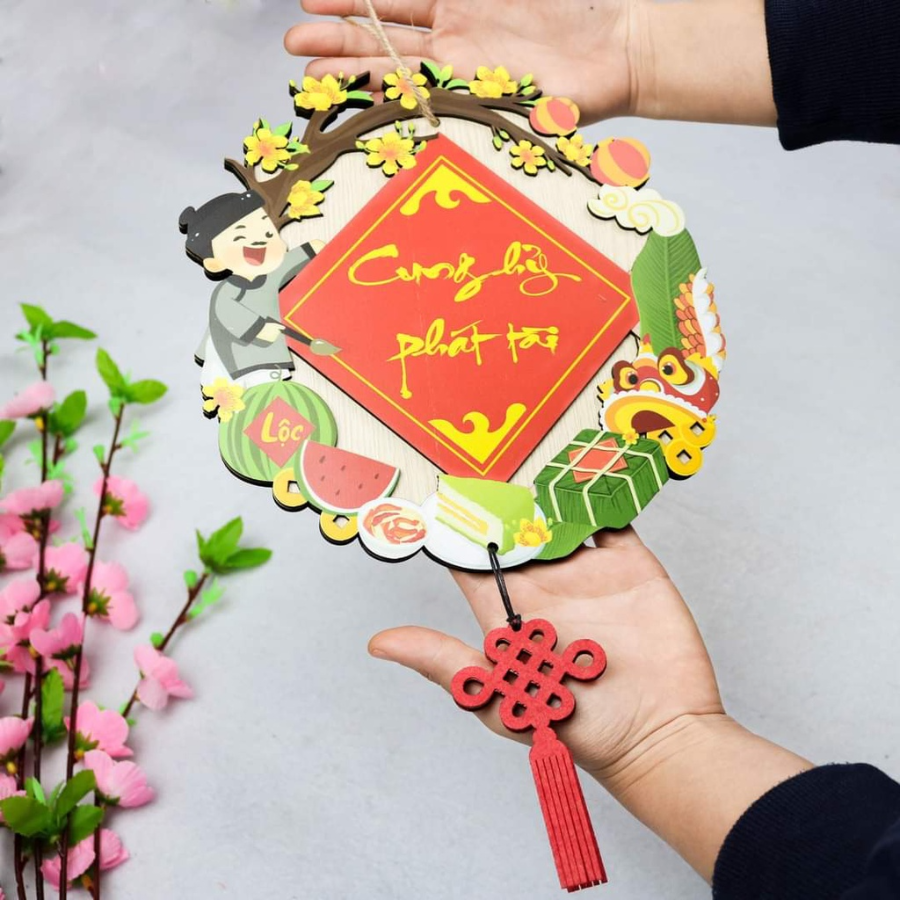 Decor Tết với đồ handmade