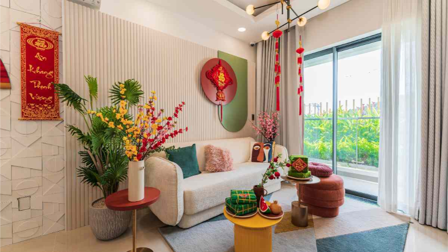 Decor Tết với hoa quả giả