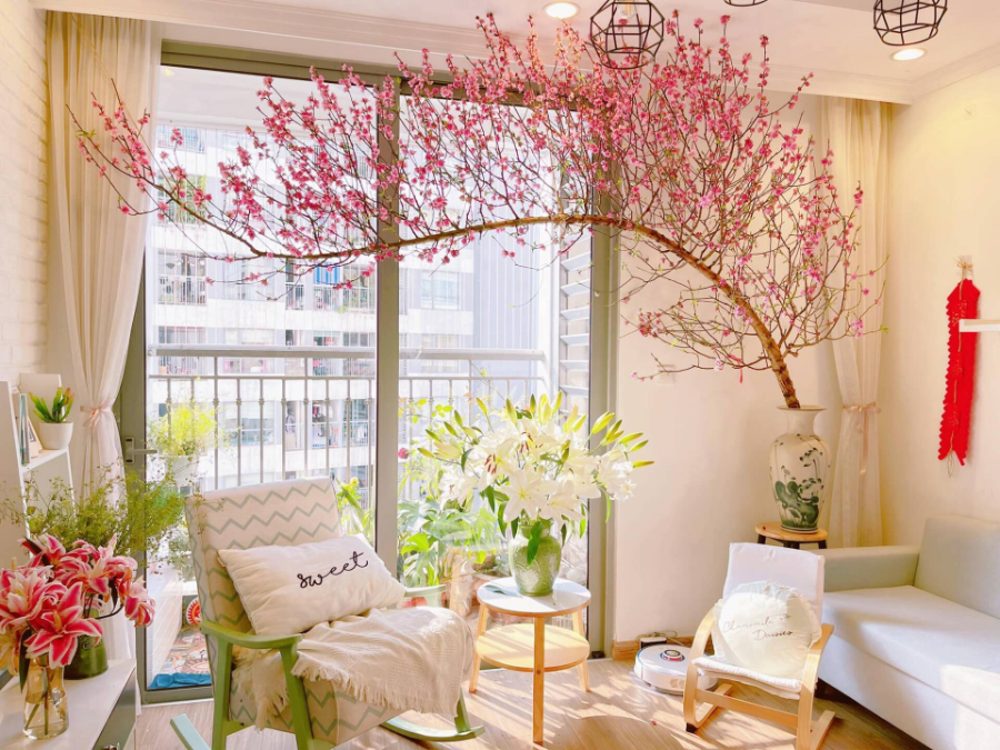 Decor Tết với hoa tươi