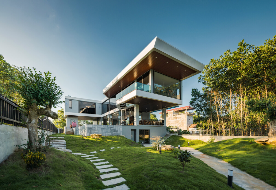 Thiết kế biệt thự đẹp hình chữ L