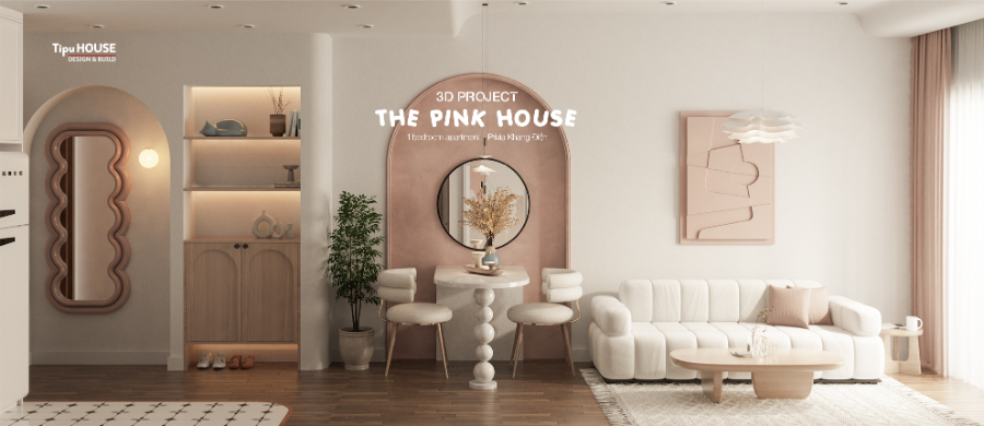 Thiết kế căn hộ màu hồng tại Privia Khang Điền