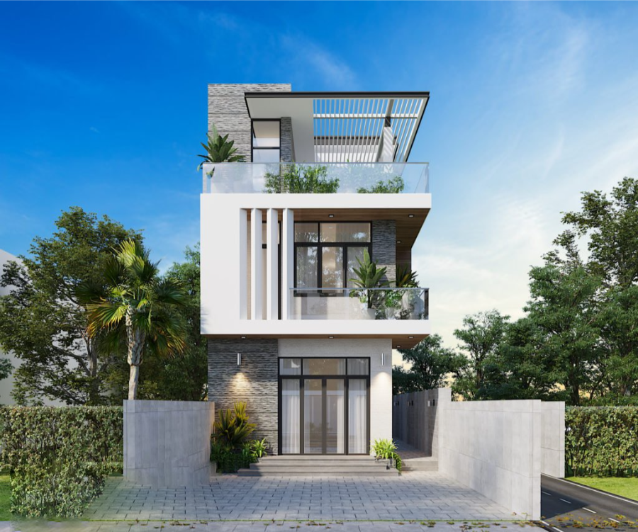 Thiết kế nhà phố hiện đại thường đơn giản, nhẹ nhàng và tiện ích