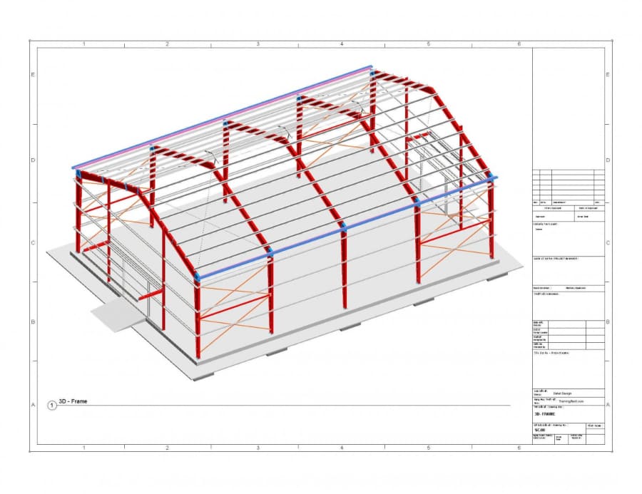 Bản vẽ nhà thép tiền chế cấp 4