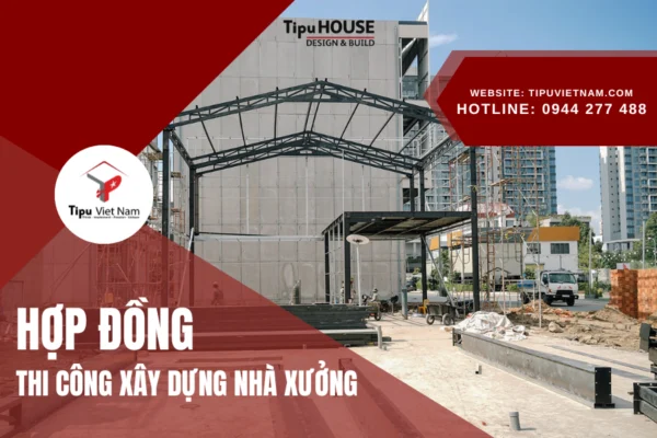 hợp đồng thi công xây dựng nhà xưởng