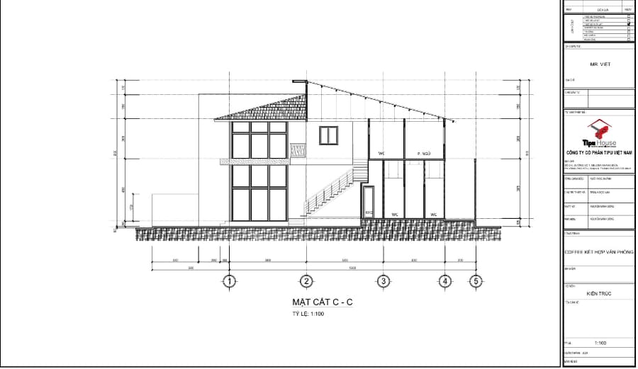 Bản vẽ nhà thép tiền chế văn phòng