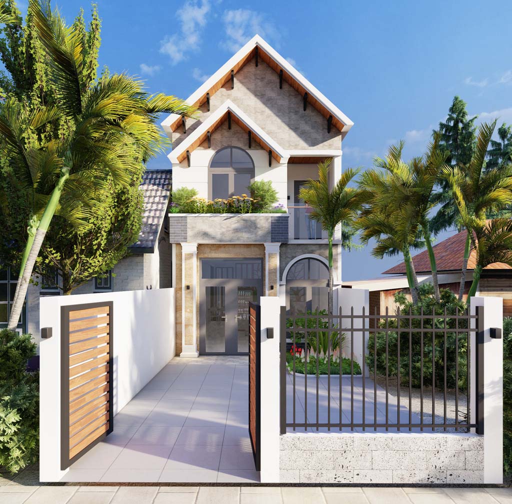 mẫu nhà 1 trệt 1 lầu 5x15