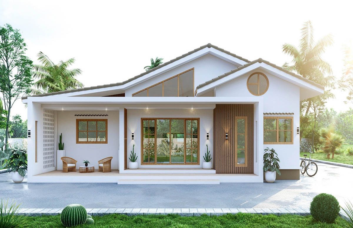 Mẫu thiết kế nhà đẹp 1 tầng phong cách hiện đại