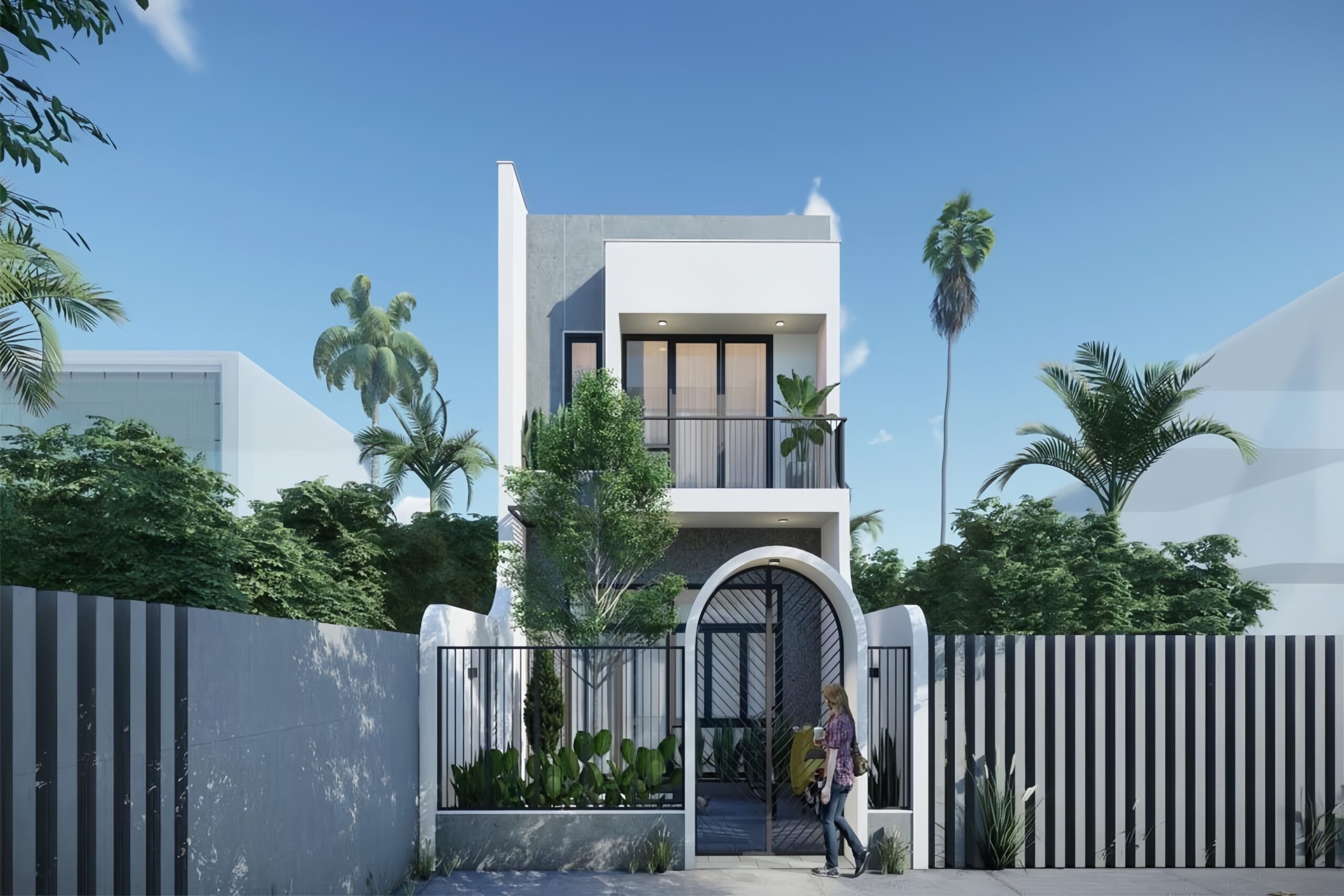 mẫu nhà 1 trệt 1 lầu 5x15 nhà phố
