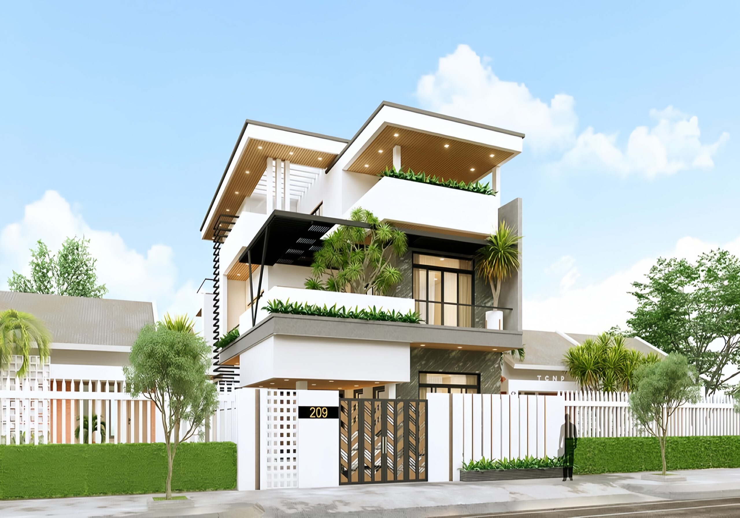 mãu nhà 1 trệt 1 tầng 5x20m