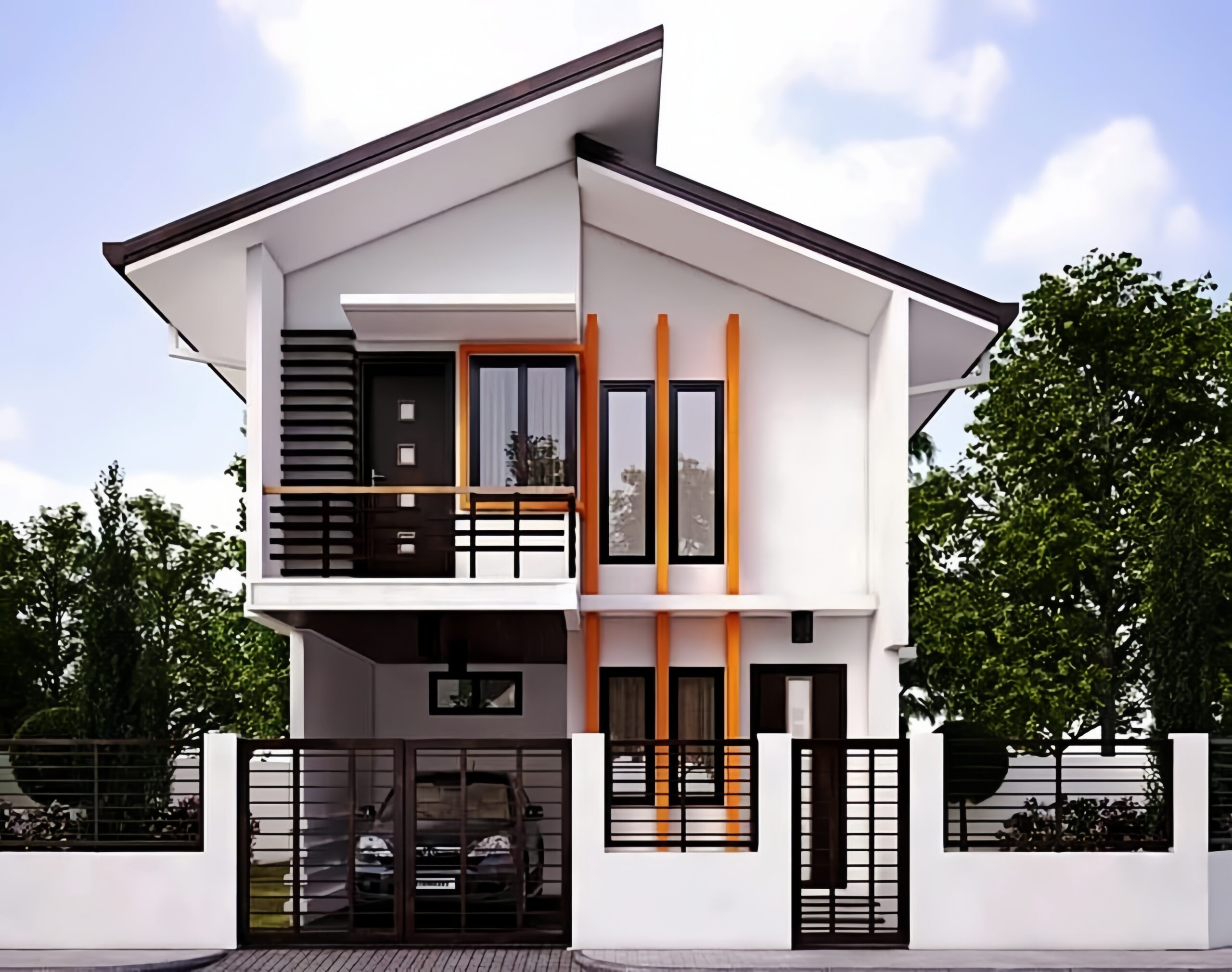mẫu nhà 1 trêt 1 lầu 3 phòng ngủ