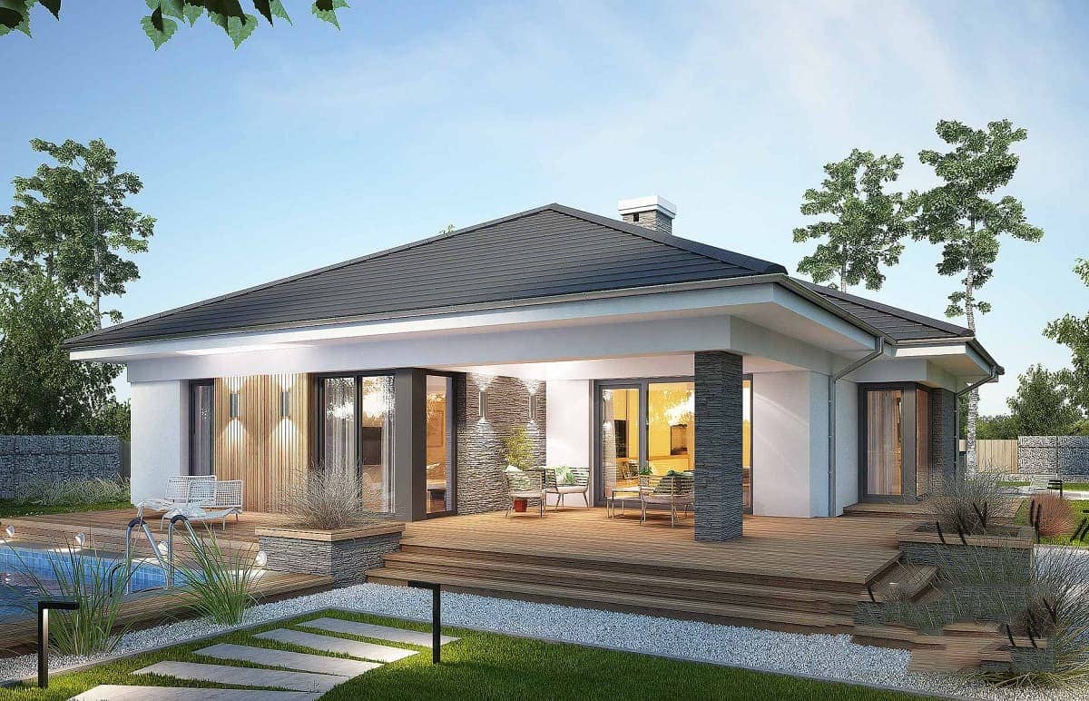 kiểu nhà 1 tầng hiện đại