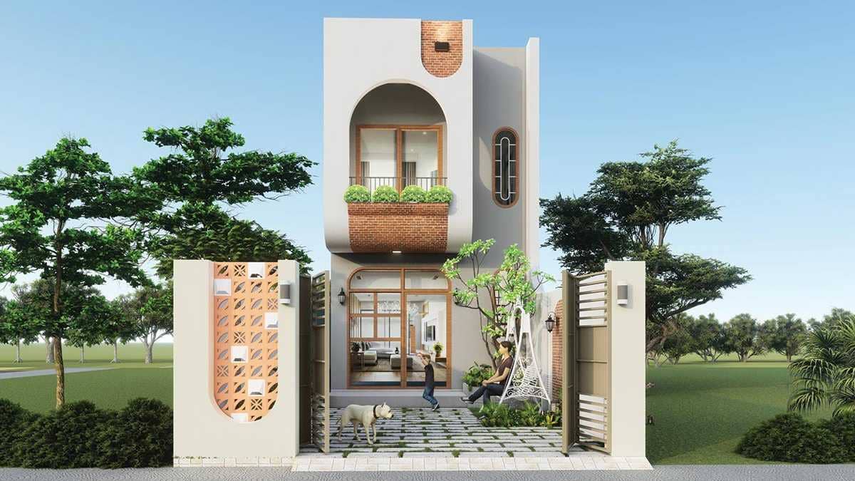 Mẫu nhà phố 2 tầng giá 1 tỷ