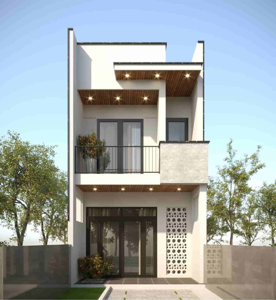 Mẫu nhà 1 trệt 1 lửng 3 phòng ngủ
