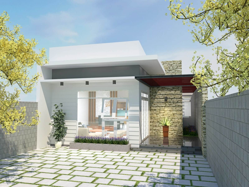 mẫu nhà ống 1 tầng nông thôn