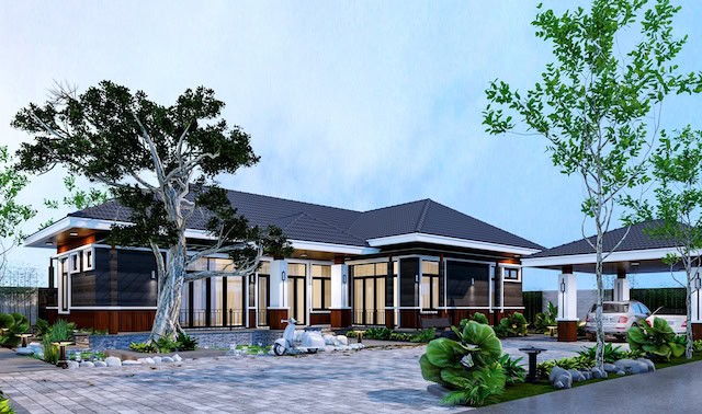 Mẫu nhà ống 1 tầng 3 phòng ngủ