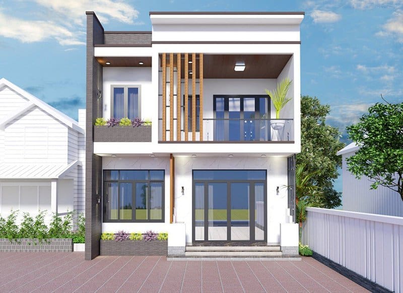 Mẫu nhà 1 trệt 1 lầu đẹp