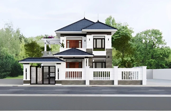 Nhà 1 trệt 1 lầu 4x16 mái Nhật sang trọng 