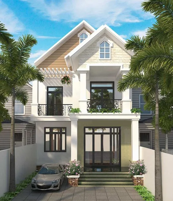 Nhà 1 trệt 1 lầu 4x16 mái  Thái đẹp ấn tượng 