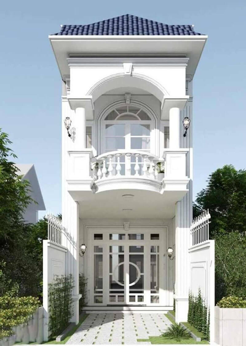 Nhà 1 trệt 1 lầu 4x16 tân cổ điển với đường nét mềm mại độc đáo