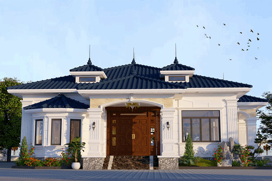 Nhà cấp 4 nông thôn 700 triệu với mái nhật uy quyền và rộng rãi