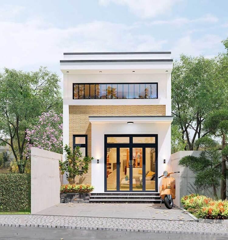 Nhà cấp 4 nông thôn có gác lửng đẹp 
