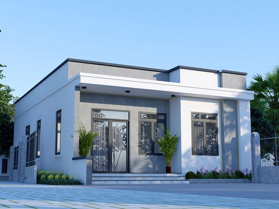 Nhà cấp 4 nông thôn đơn giản tối ưu chi phí