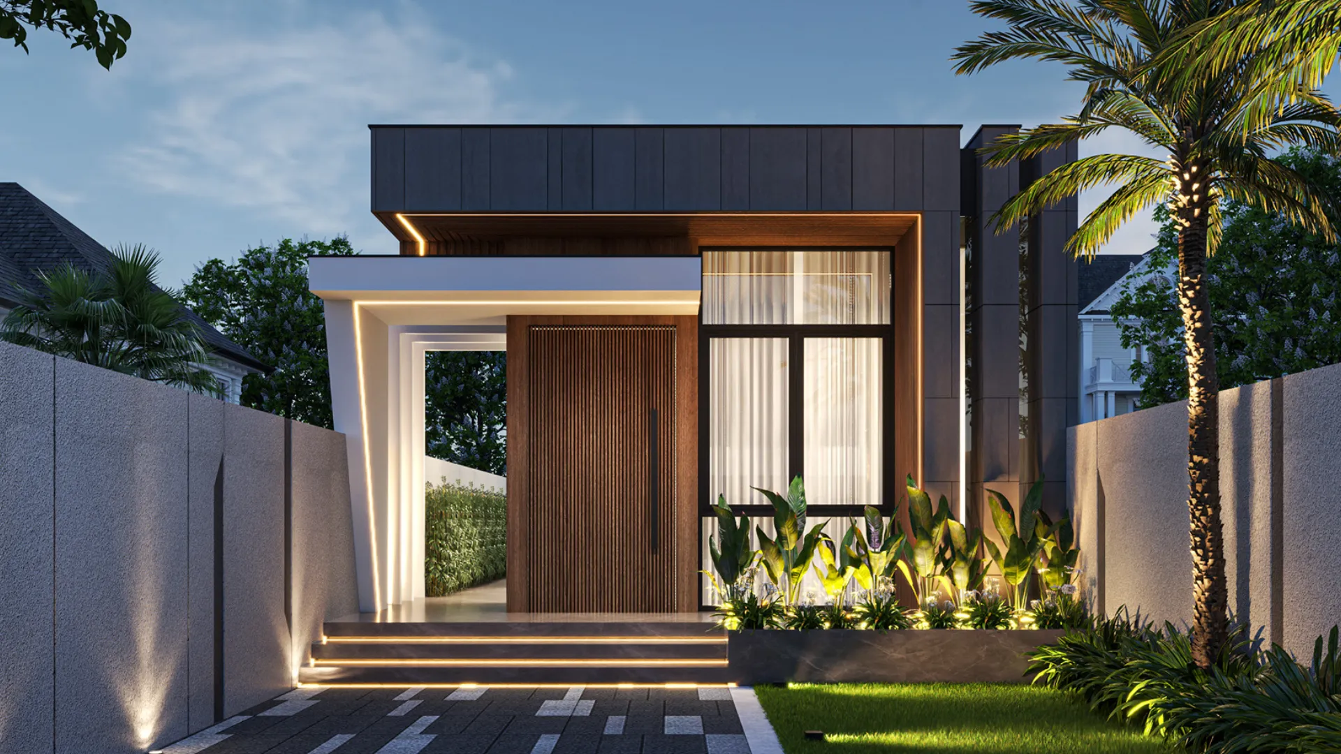 Nhà cấp 4 nông thôn kiểu hiện đại tiện nghi 