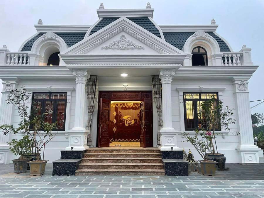 Nhà cấp 4 nông thôn tân cổ điển với đường nét sang trọng 