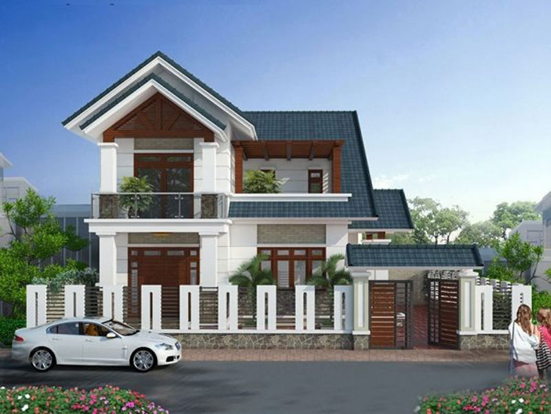 Mẫu nhà 2 tầng nông thôn 800 triệu