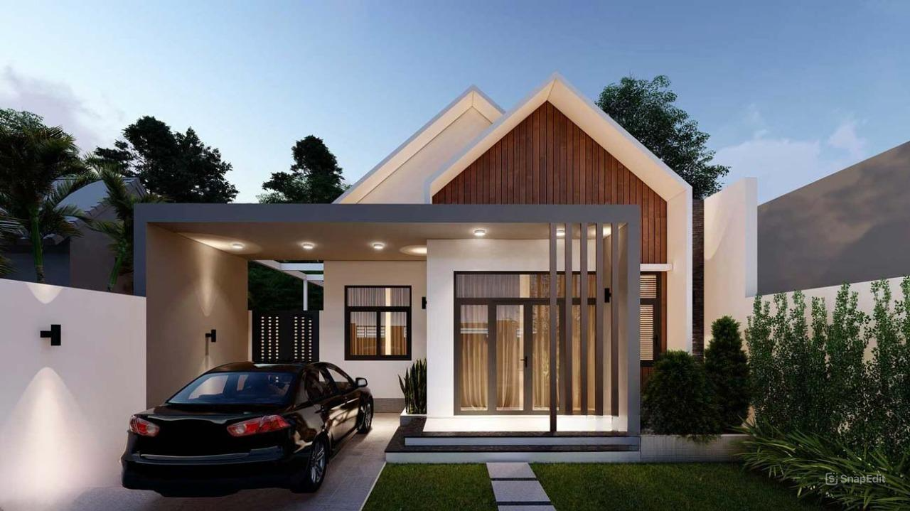 Mẫu nhà cấp 4 mái Thái 3 phòng ngủ hiện đại 