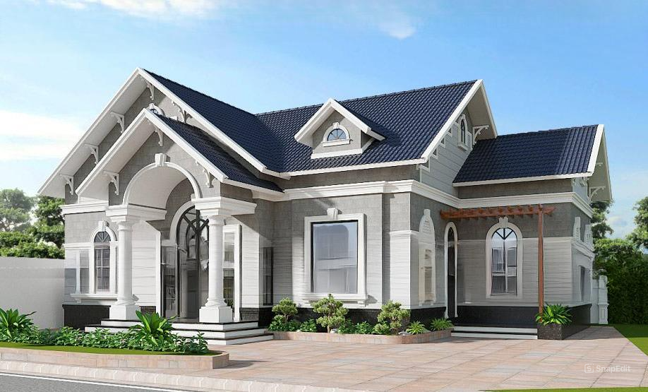 Mẫu nhà cấp 4 mái Thái 8x12m 4 phòng ngủ đẹp