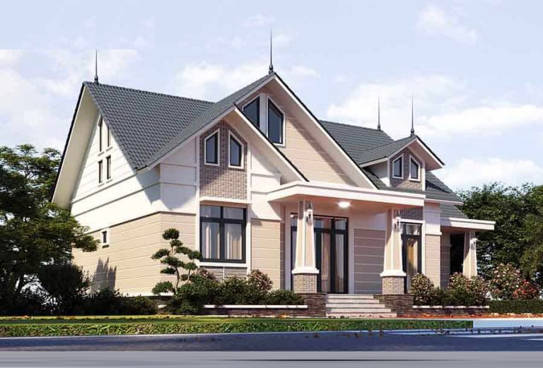 Mẫu nhà cấp 4 mái Thái 8x12m 4 phòng ngủ