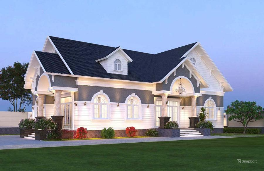 Mẫu nhà cấp 4 mái Thái 8x12m hiện đại đẹp 