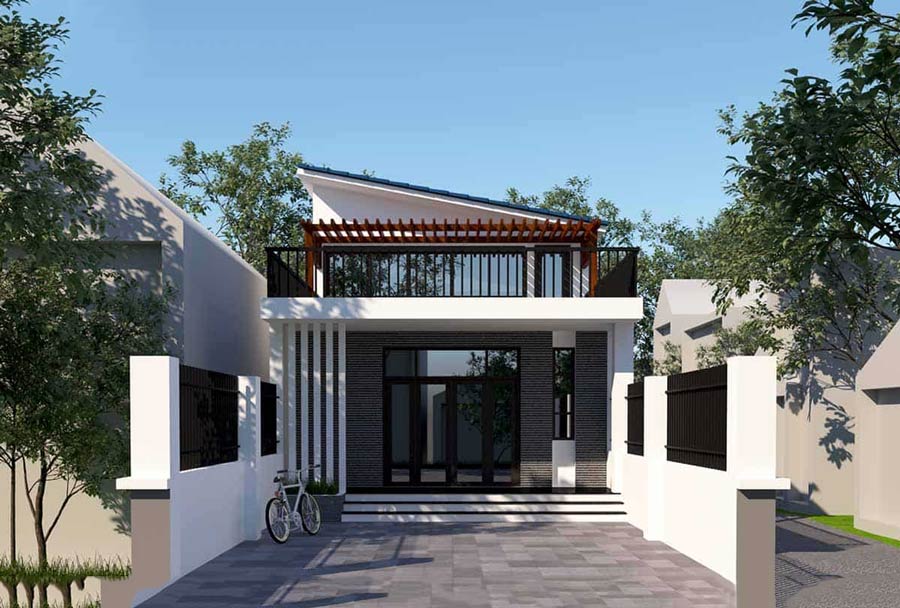 Nhà cấp 4 gác lửng 200 triệu có ban công thoáng mát