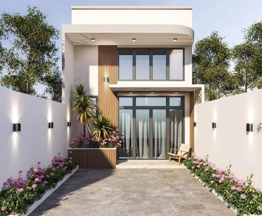 Nhà cáp 4 gác lửng 200 triệu đẹp ấn tượng