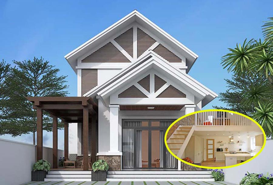 Nhà cấp 4 gác lửng 200 triệu đẹp 