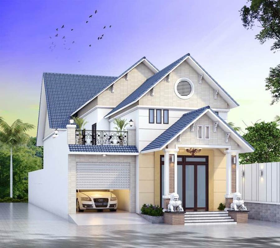 Nhà cấp 4 gác lửng 200 triệu mái Thái 