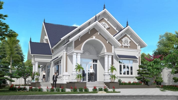 Nhà cấp 4 mái Thái 3 phòng ngủ đẹp