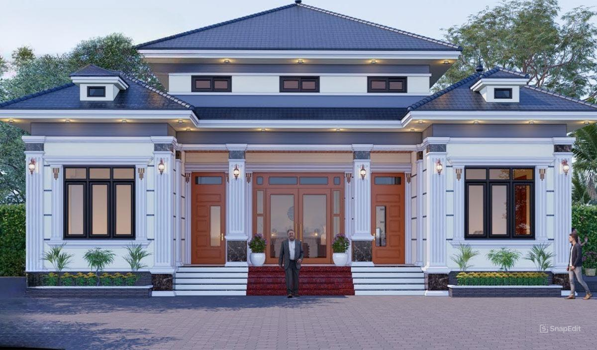 Nhà cấp 4 4 phòng ngủ 400 triệu chữ U với mái Nhật sang trọng