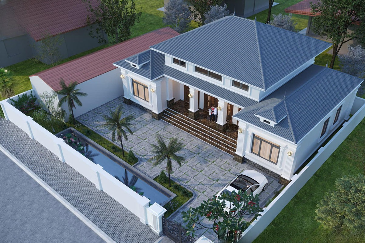 Nhà cấp 4 4 phòng ngủ 400 triệu mái Nhật 