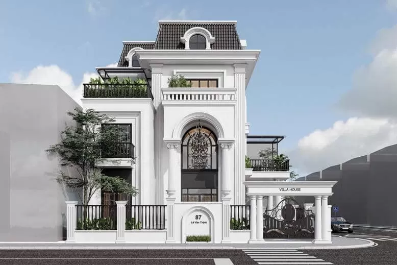 Nhà phố tân cổ điển 2 tầng 3 phòng ngủ tiện nghi