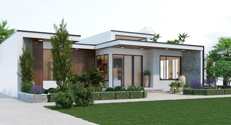 Nhà khung thép 1 tầng cấp 4 đẹp 