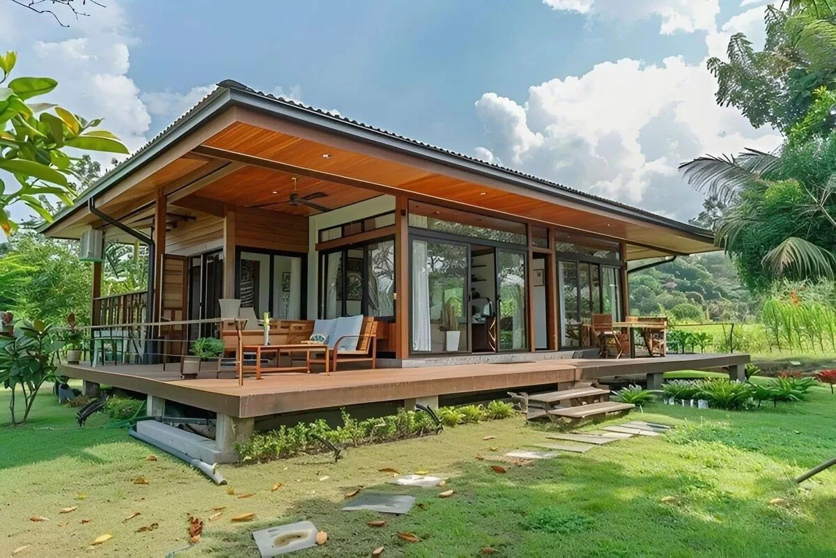 Nhà khung thép 1 tầng tiện nghi phổ biến