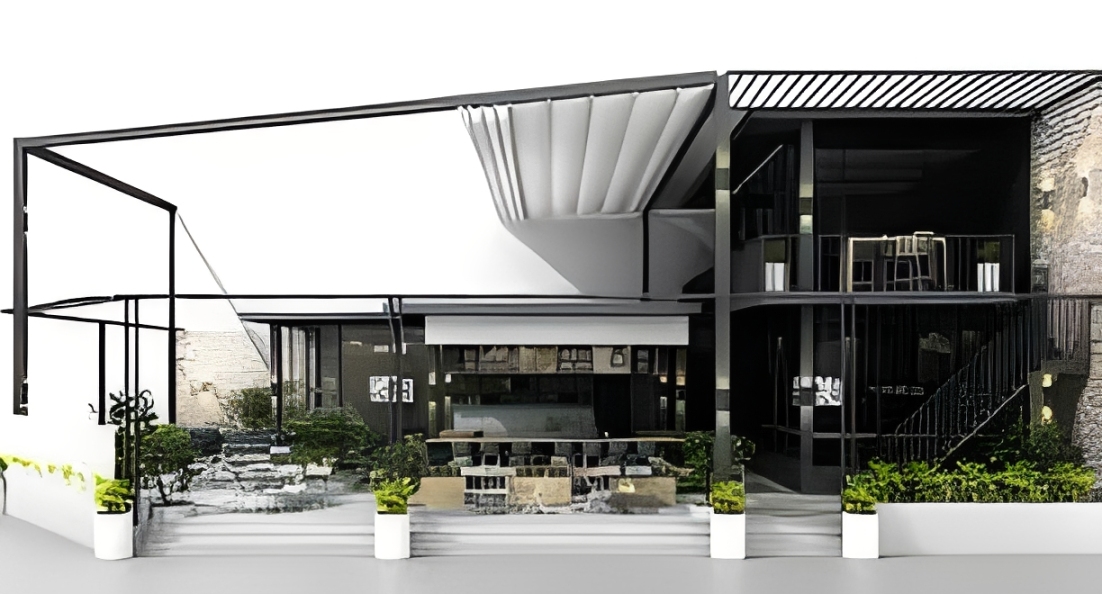 showroom xây nhà tiền chế đẹp