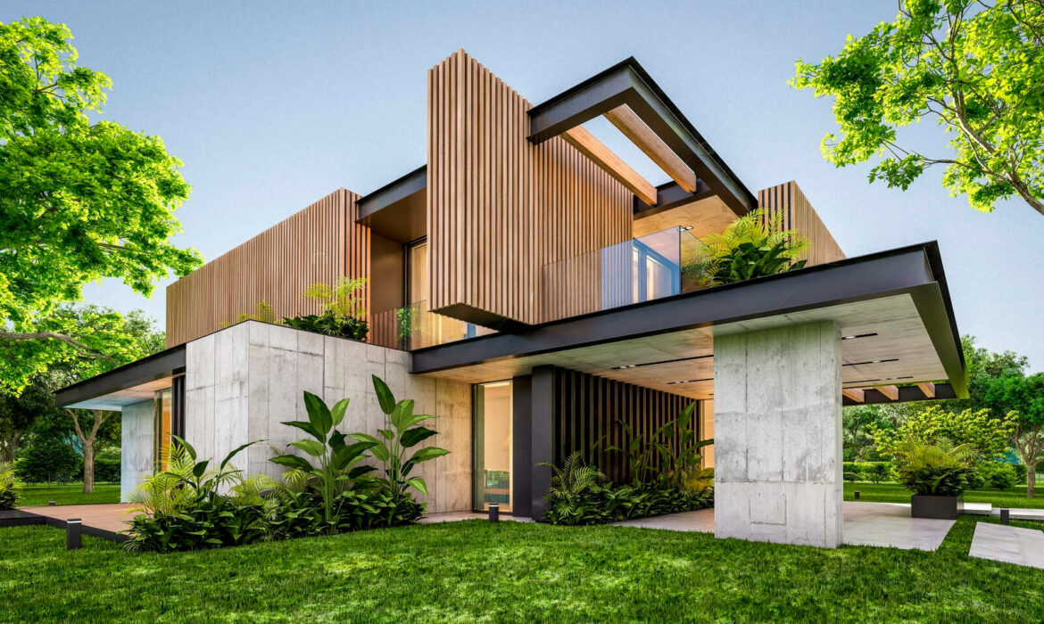 Nhà khung thép 3 tầng hiện đại