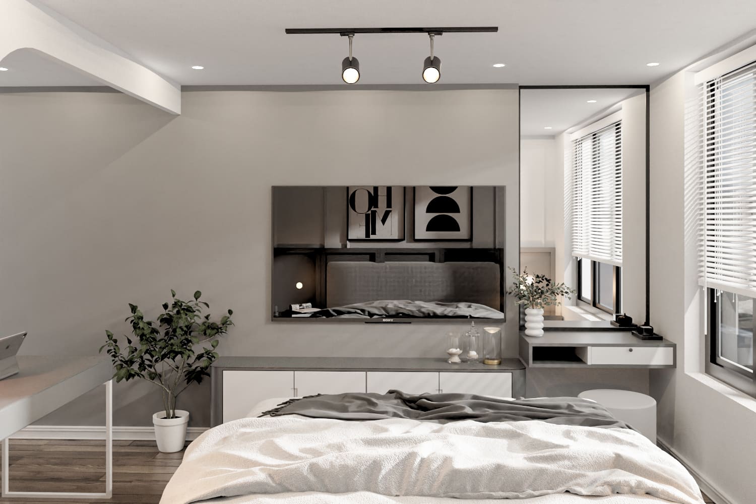 Nội thất phòng ngủ hiện đại scandiavian